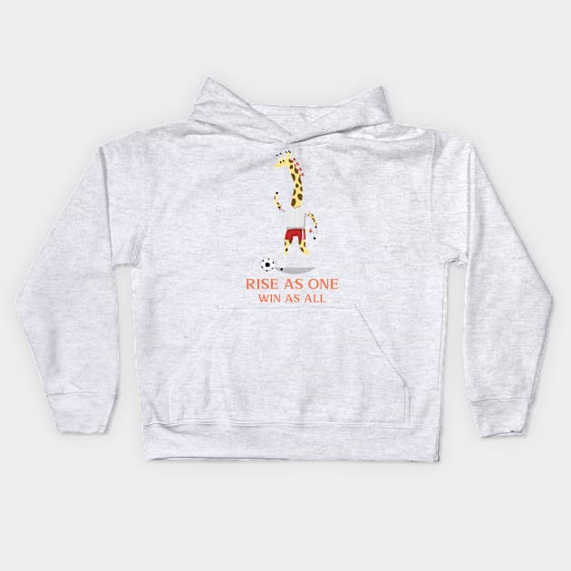 RISE AS WIN AND WIN AS ALL Kids Hoodie by Football stars